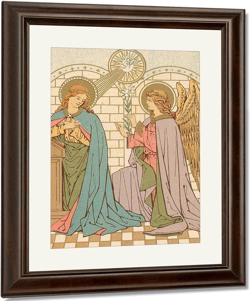 The Annunciation Of The Blessed Virgin Mary By English School - Image 4