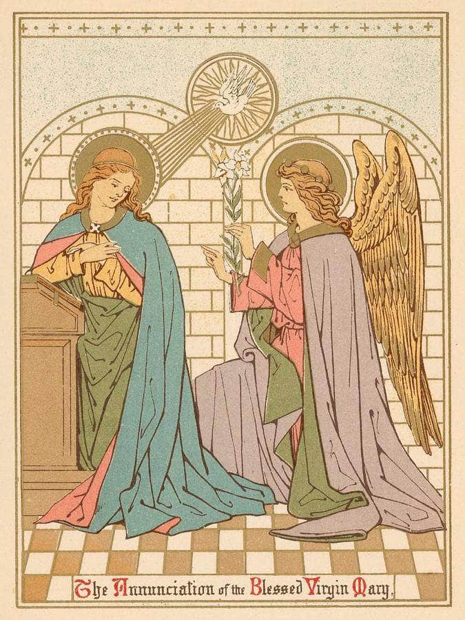 The Annunciation Of The Blessed Virgin Mary By English School - Image 6