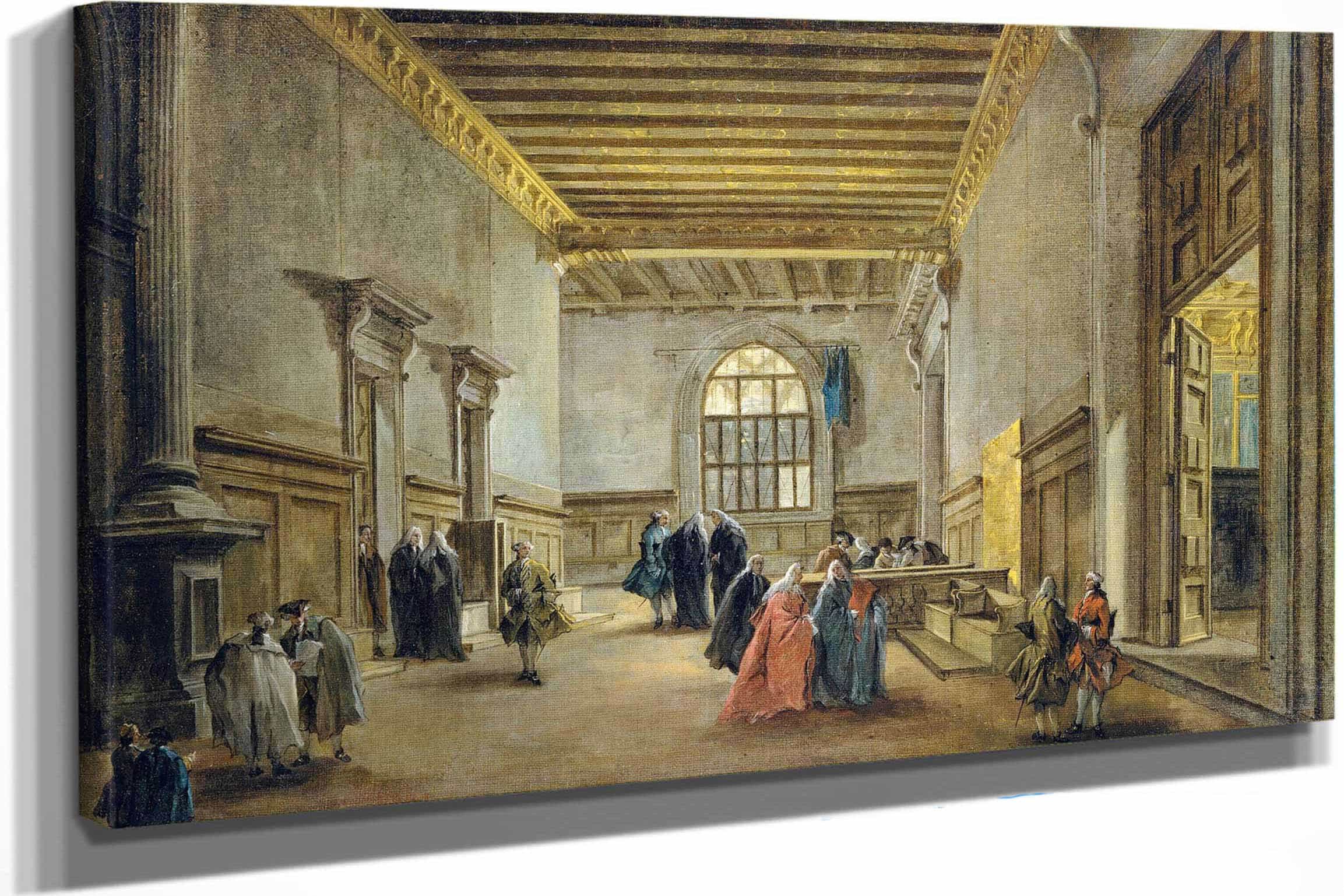 The Antechamber Of The Sala Del Maggior Consiglio by Francesco Guardi