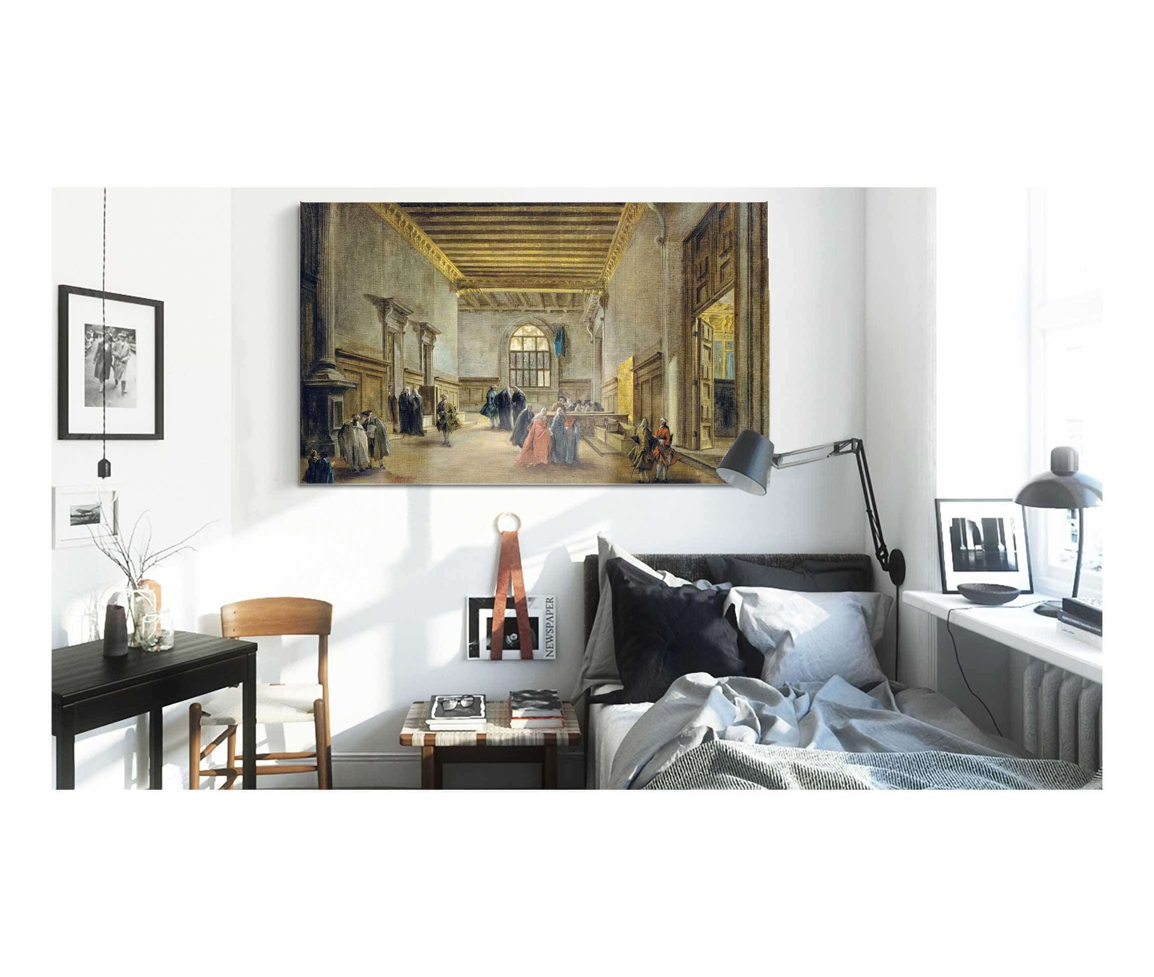 The Antechamber Of The Sala Del Maggior Consiglio by Francesco Guardi - Image 3
