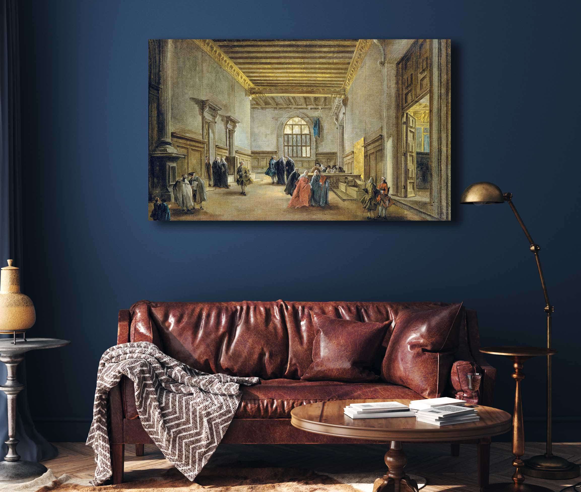 The Antechamber Of The Sala Del Maggior Consiglio by Francesco Guardi - Image 4