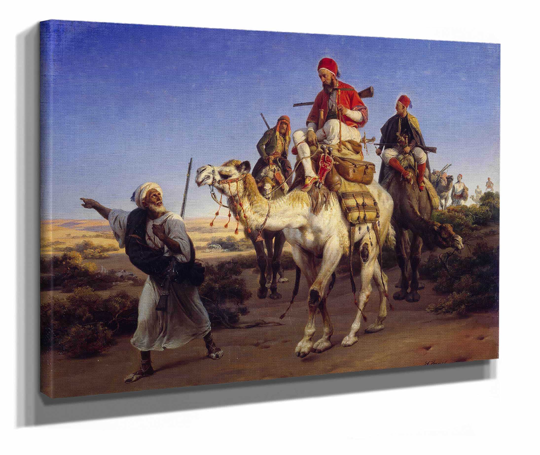 The Artist And His Companions Travelling In The Desert by Horace Vernet - Image 2
