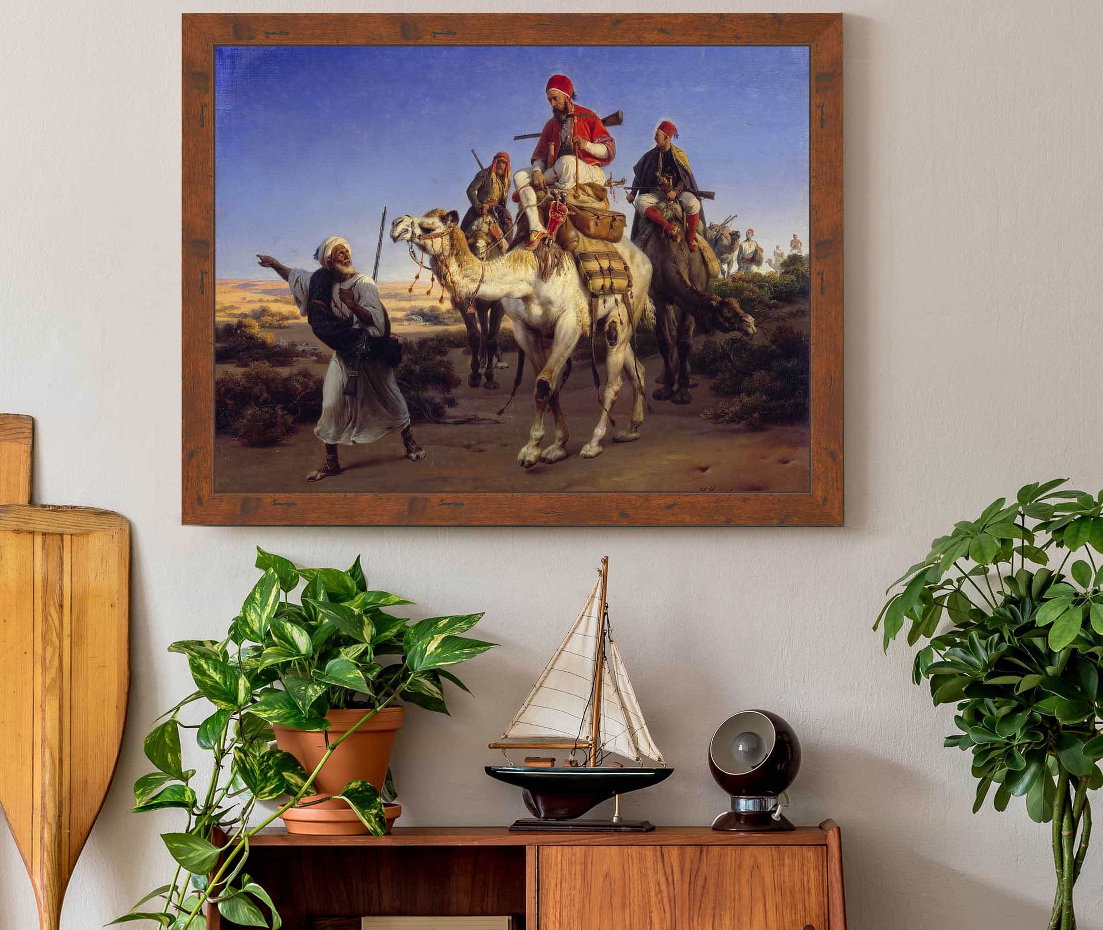 The Artist And His Companions Travelling In The Desert by Horace Vernet - Image 3