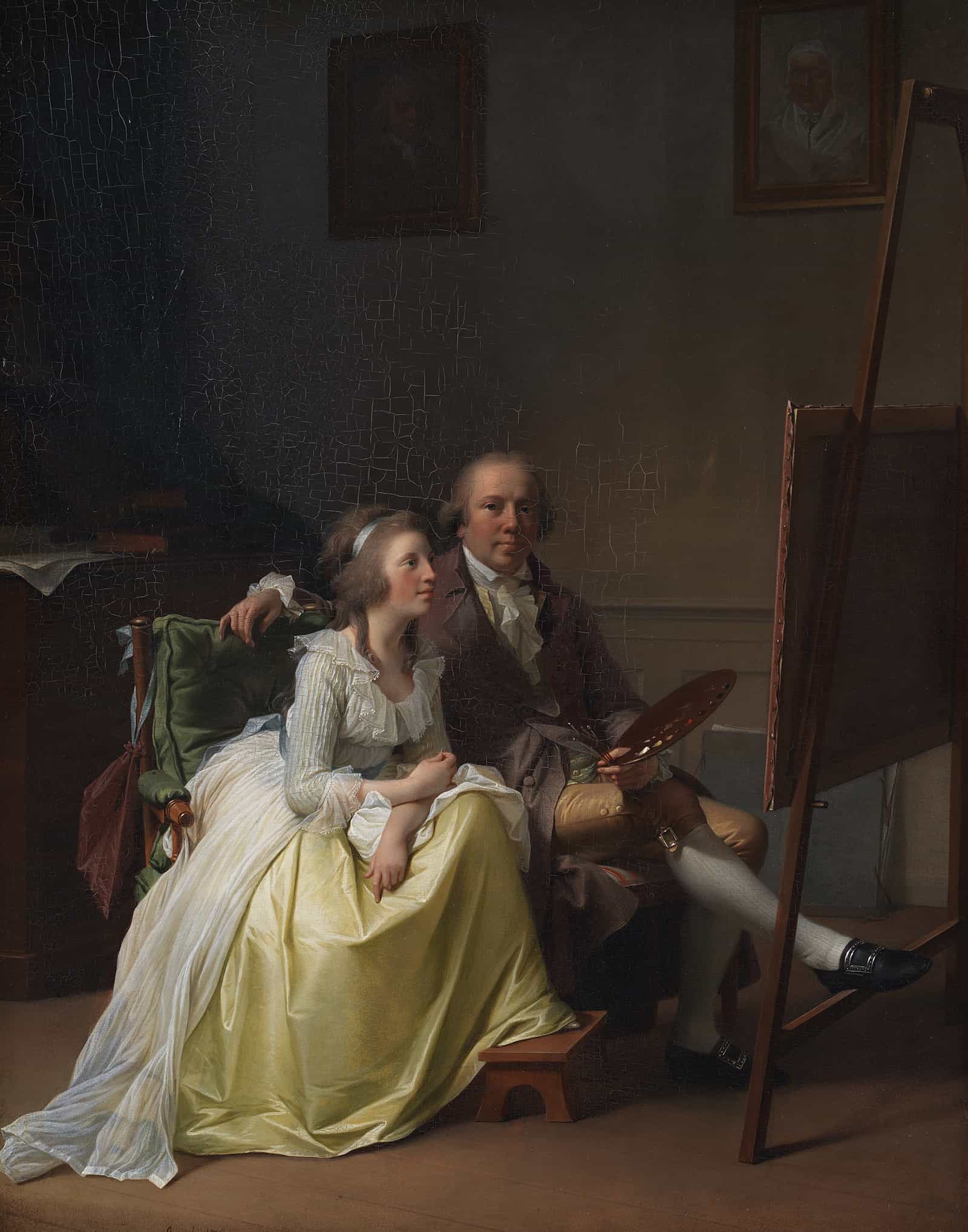 The Artist And His Wife Rosine Nee Dorschel by Jens Juel - Image 2