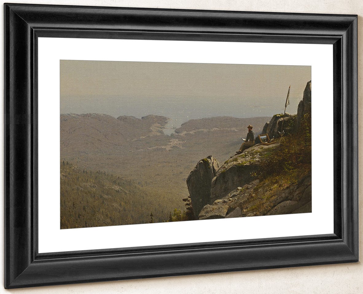 The Artist Sketching At Mount Desert, Maine By Sanford Robinson Gifford - Image 2