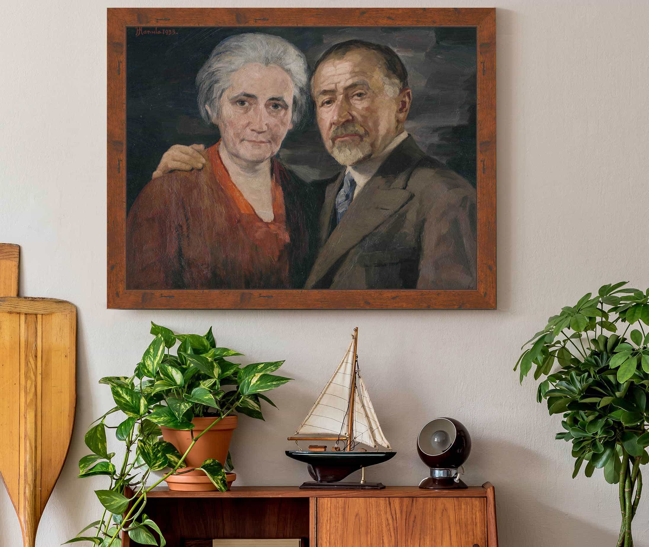 The Artist With His Wife by Jozef Hanula - Image 3