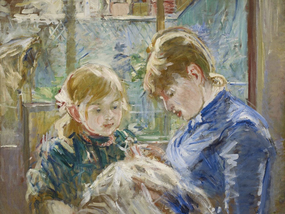 The Artist's Daughter, Julie, With Her Nanny By Berthe Morisot - Image 5