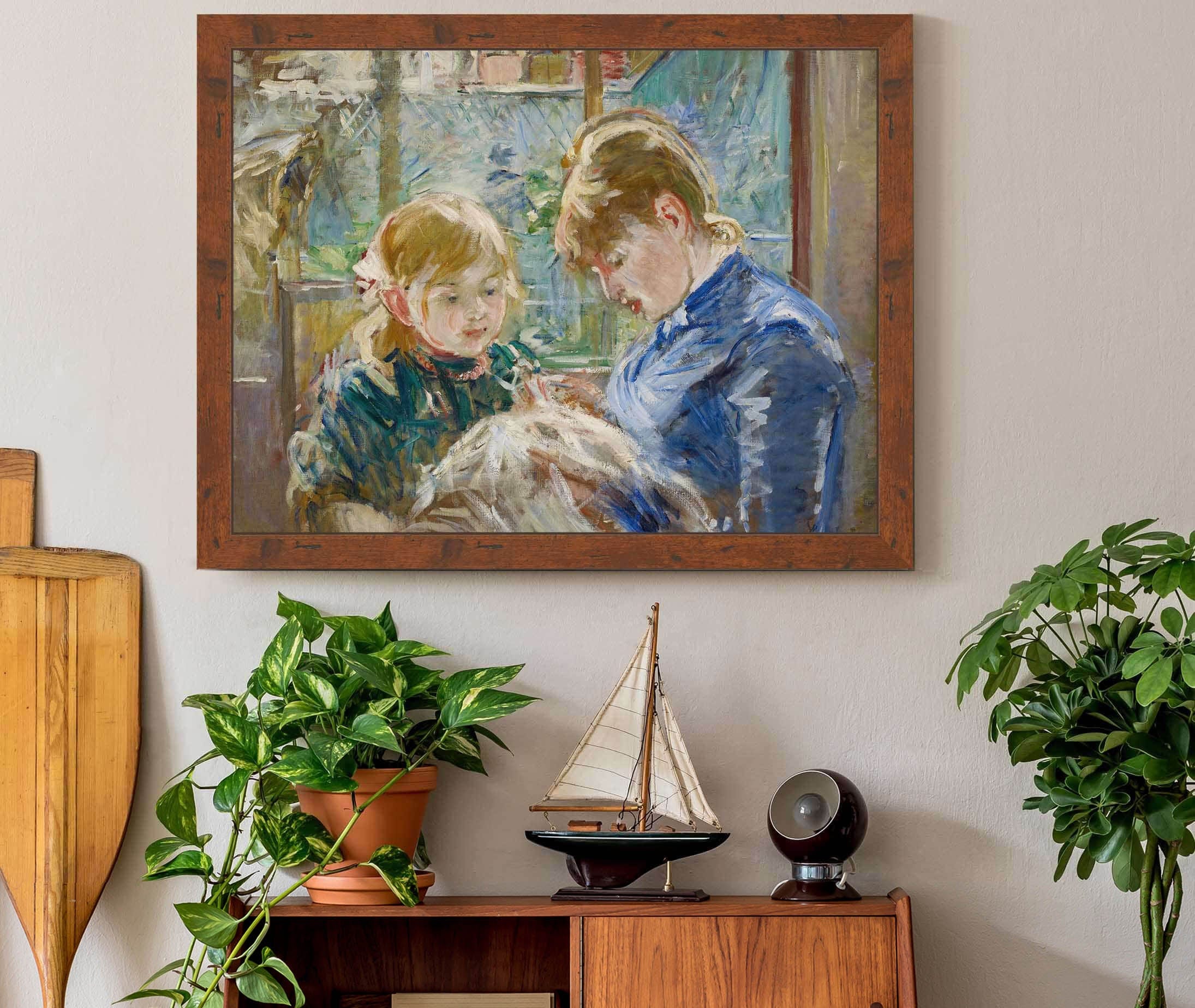 The Artists Daughter Julie With Her Nanny by Berthe Morisot - Image 3