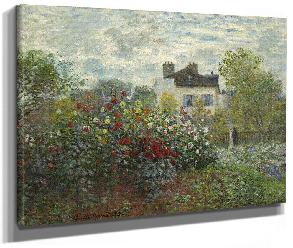 The Artist's Garden In Argenteuil (A Corner Of The Garden With Dahlias) By Claude Monet