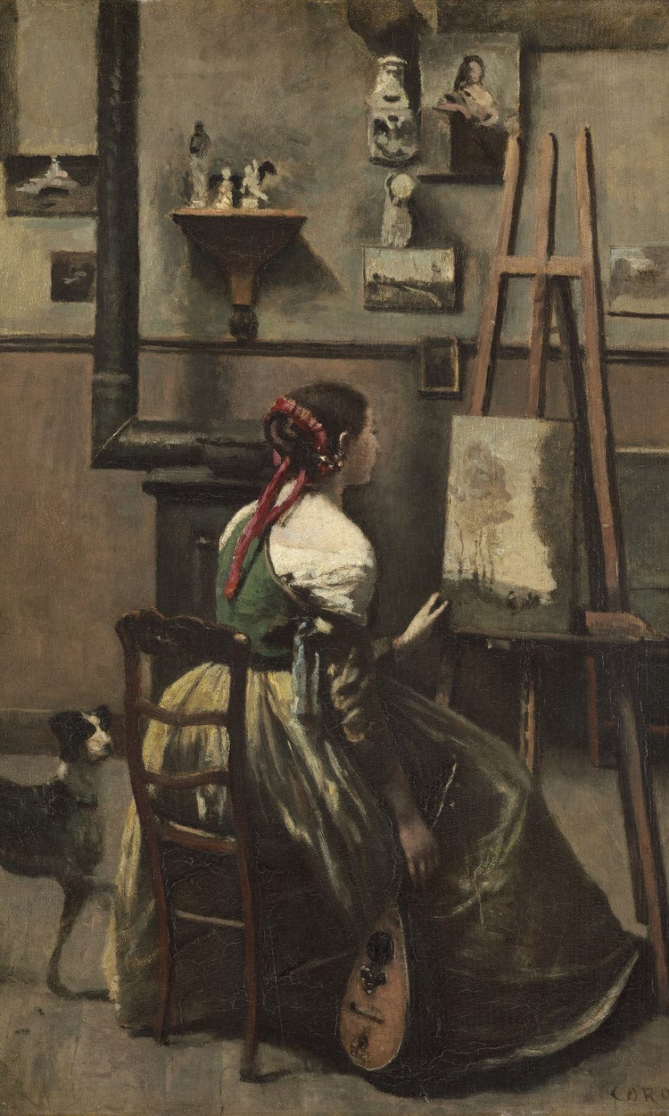 The Artist's Studio 1 By Jean Baptiste Camille Corot - Image 5