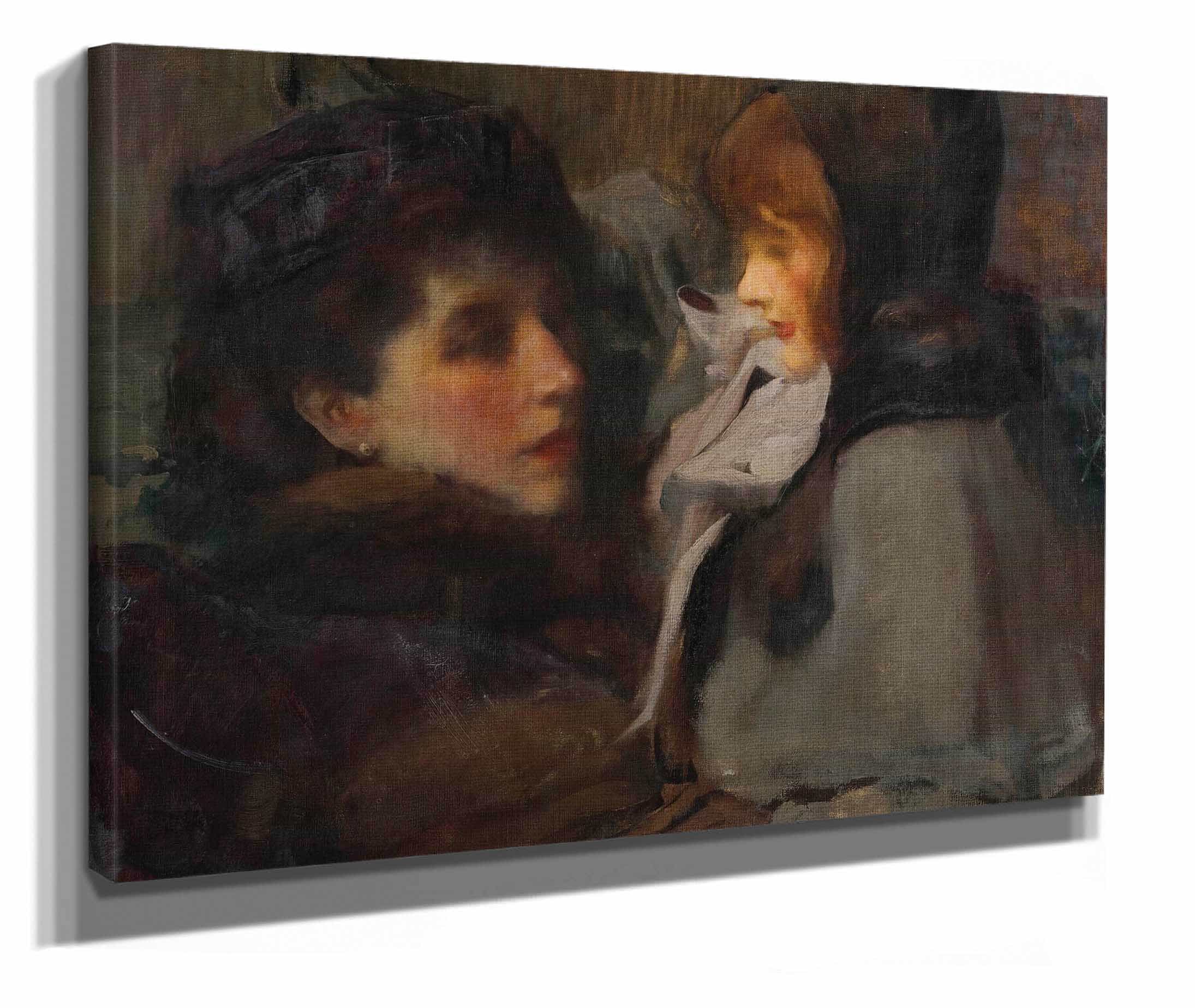 The Artists Wife And Daughter by James Jebusa Shannon - Image 2
