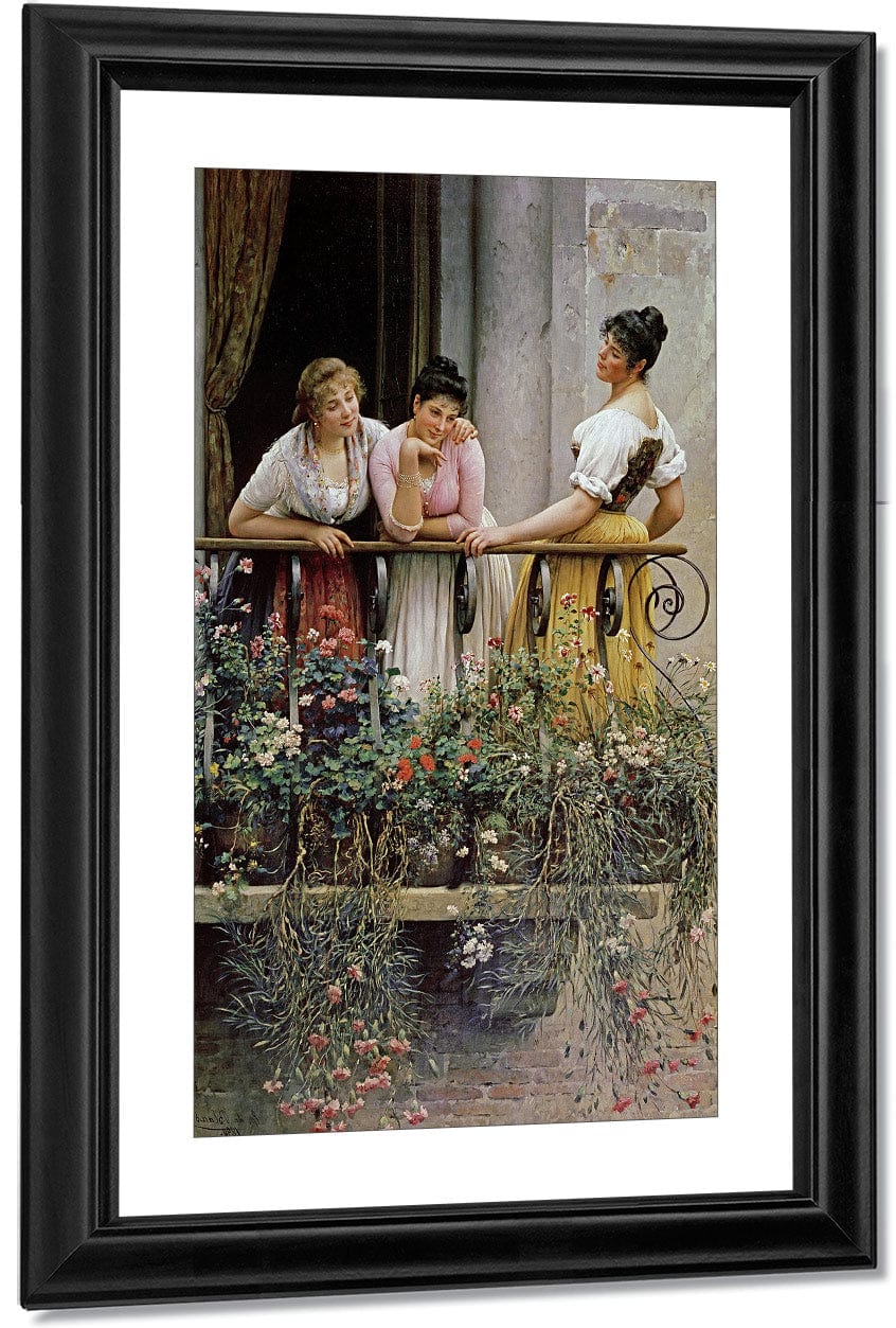 The Balcony By Eugen Von Blaas - Image 3