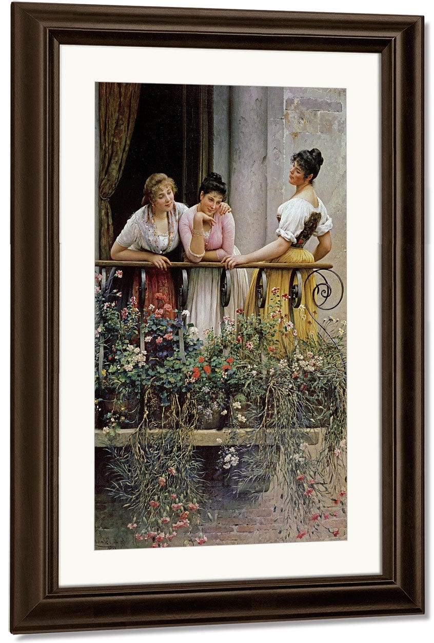 The Balcony By Eugen Von Blaas - Image 4