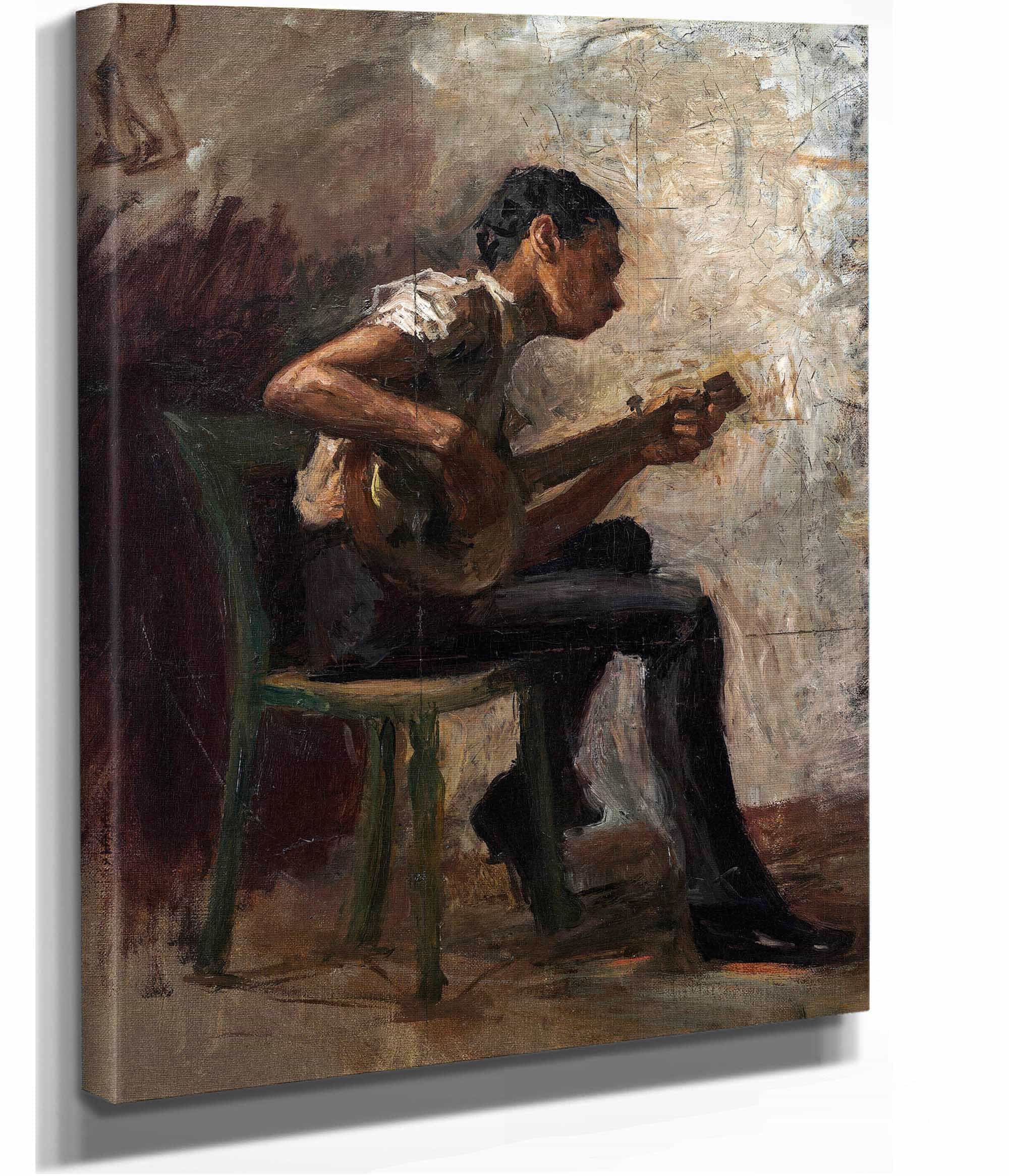 The Banjo Player by Thomas Eakins - Image 2