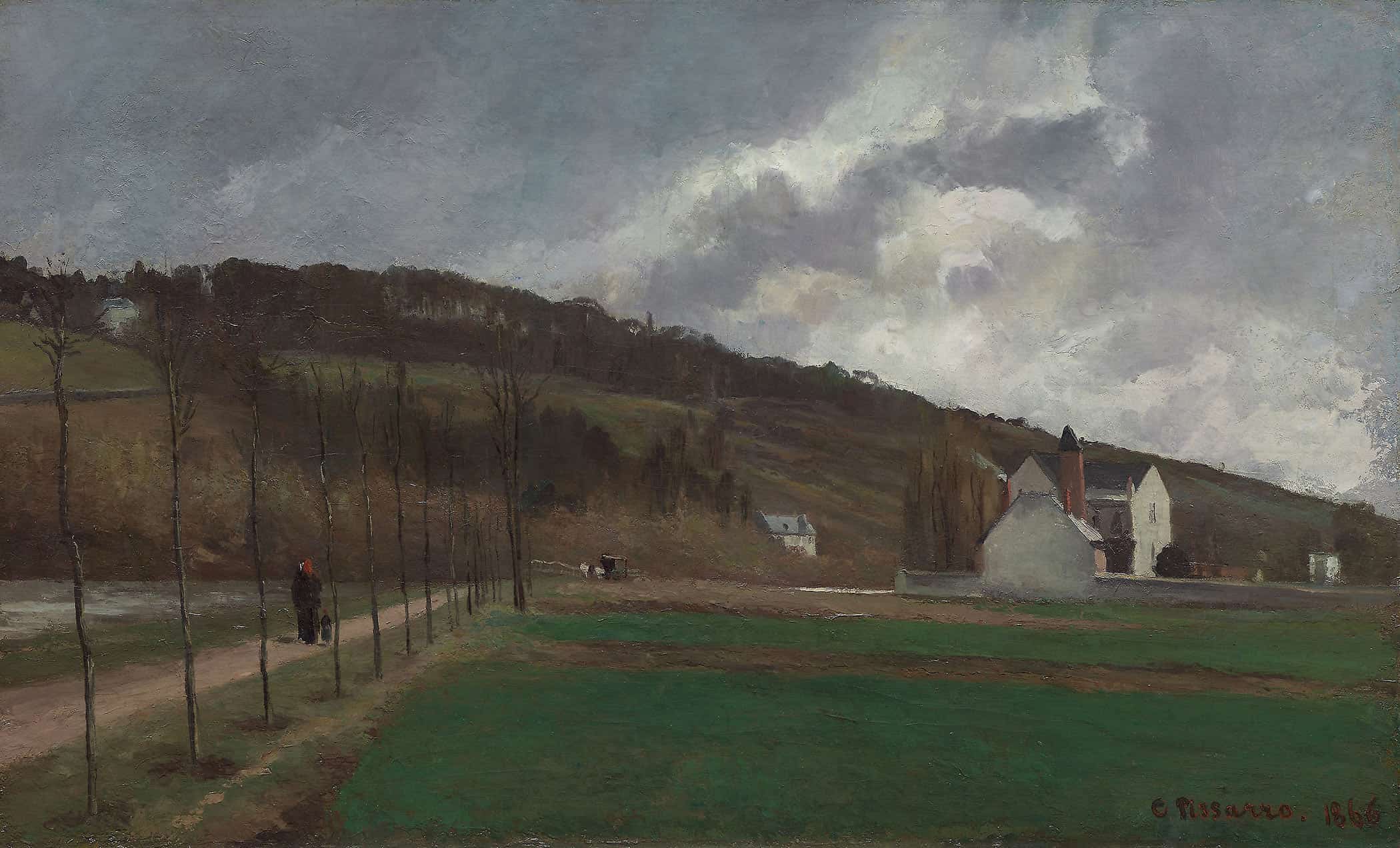 The Banks Of The Marne In Winter by Camille Pissarro - Image 2