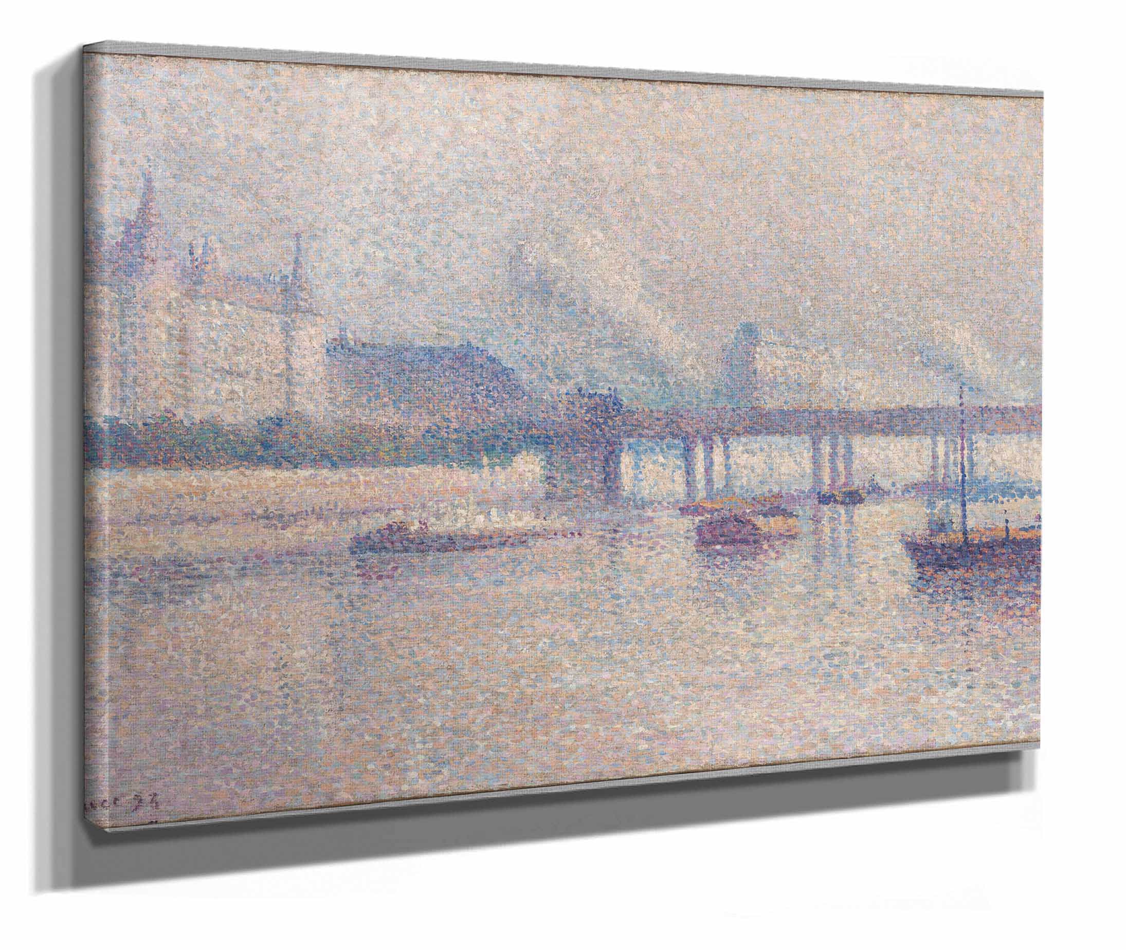 The Banks Of The Seine River In Paris by Maximilien Luce - Image 3