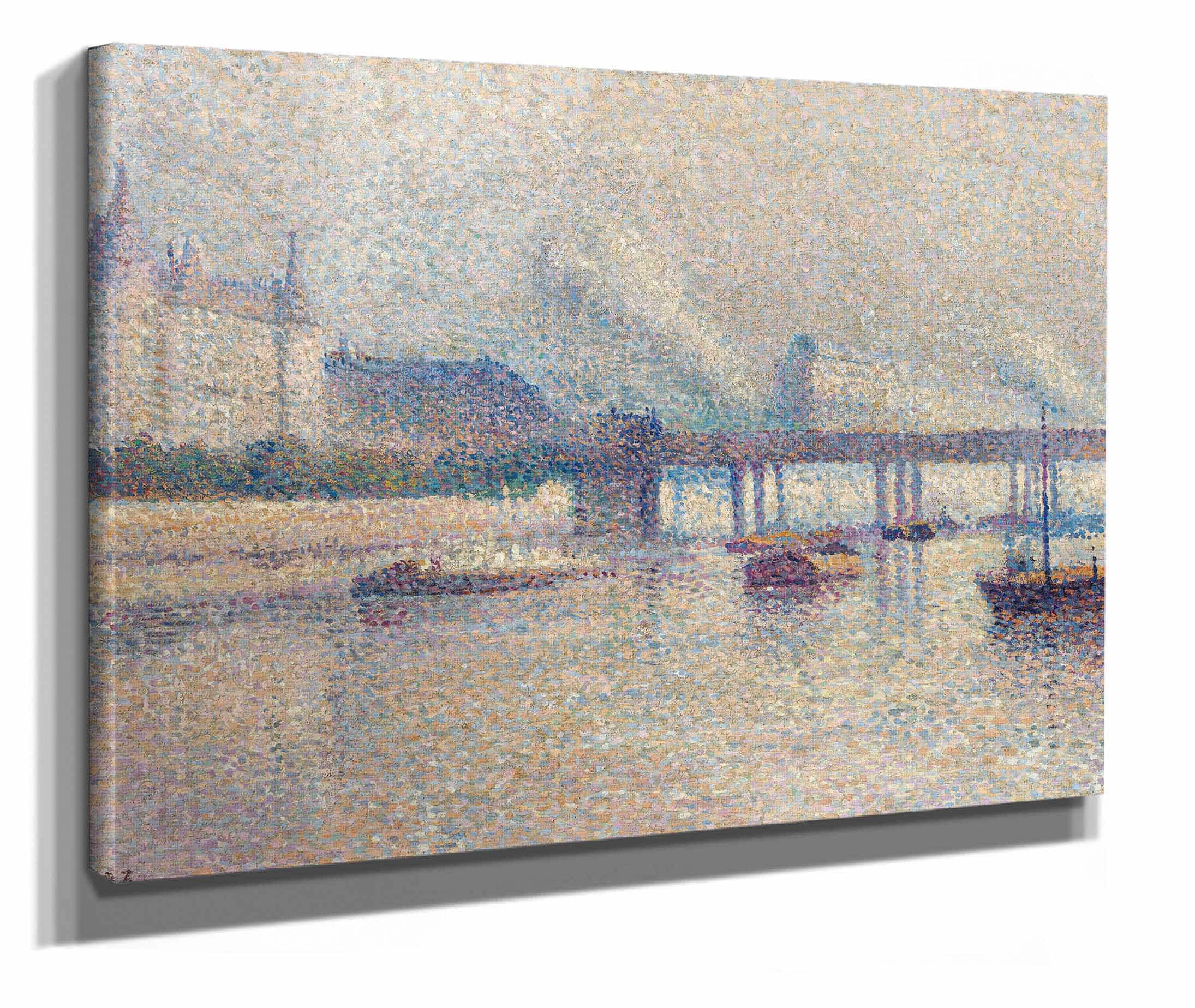 The Banks Of The Seine River In Paris by Maximilien Luce - Image 4