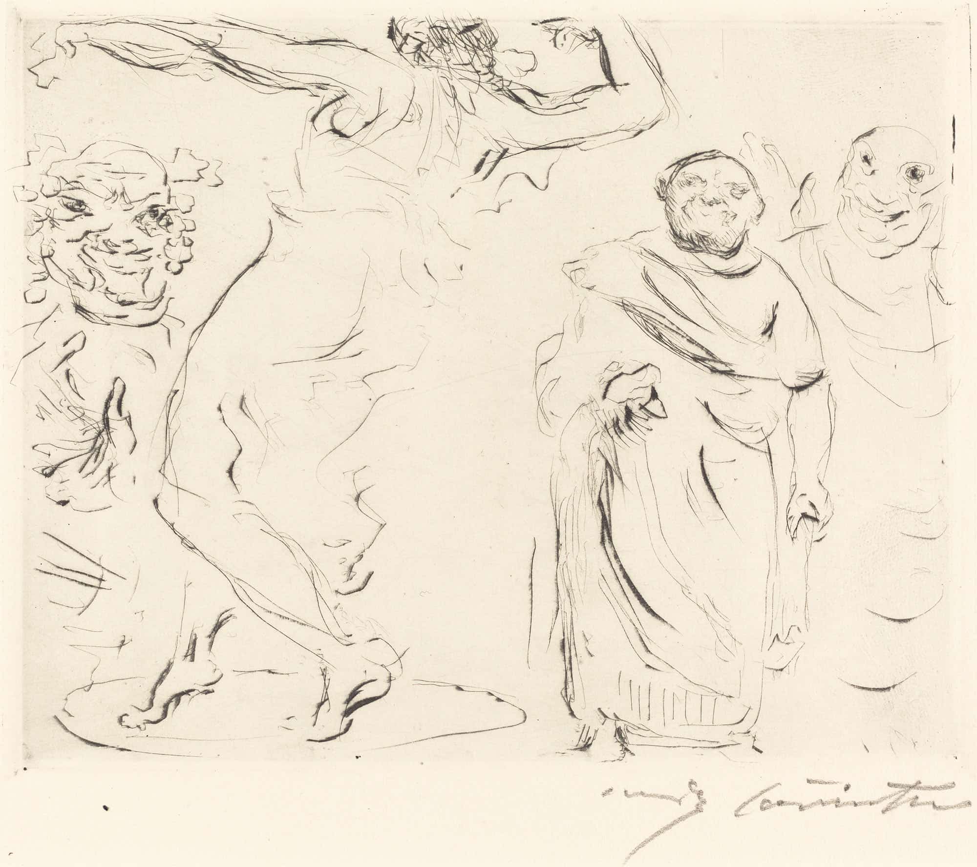 The Banquet Of Trimalchio Plxi by Lovis Corinth