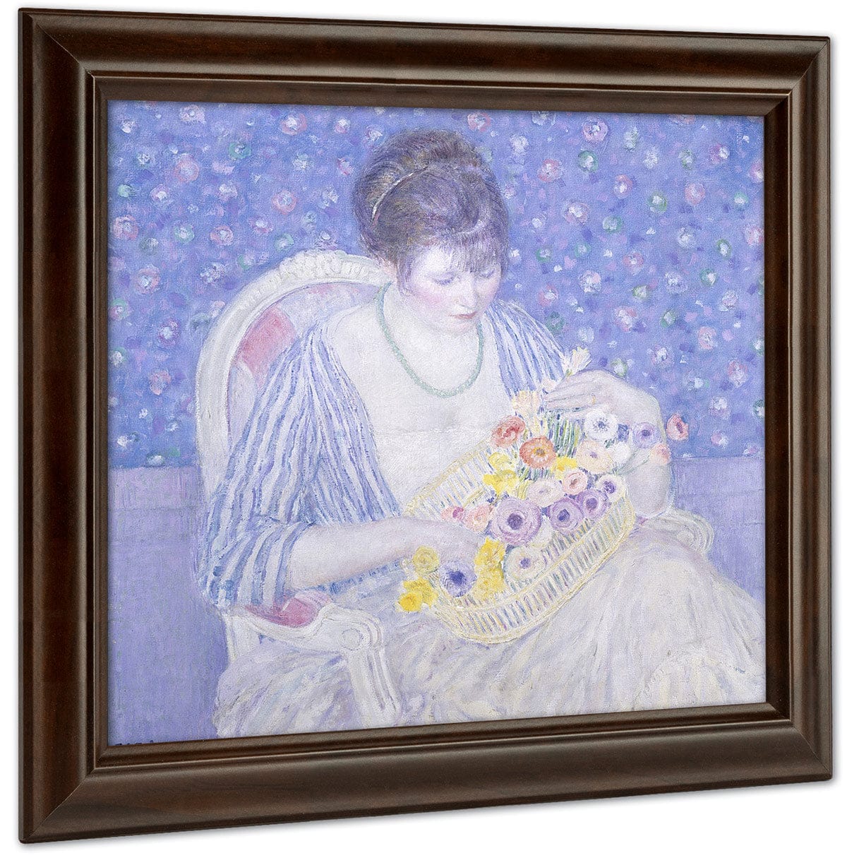 The Basket Of Flowers By Frederick Carl Frieseke - Image 4