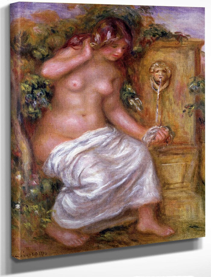 The Bather At The Fountain By Pierre Auguste Renoir