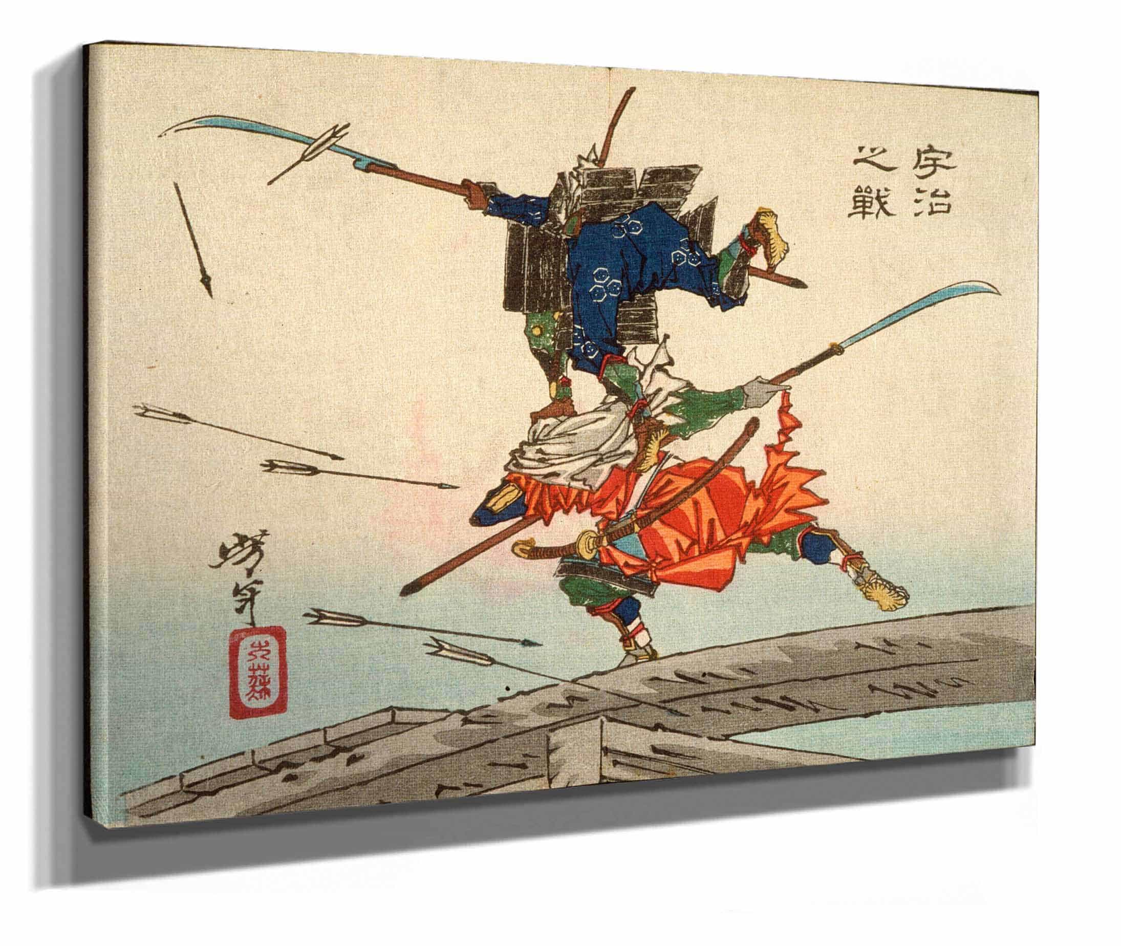 The Battle At Uji Bridge by Tsukioka Yoshitoshi - Image 2