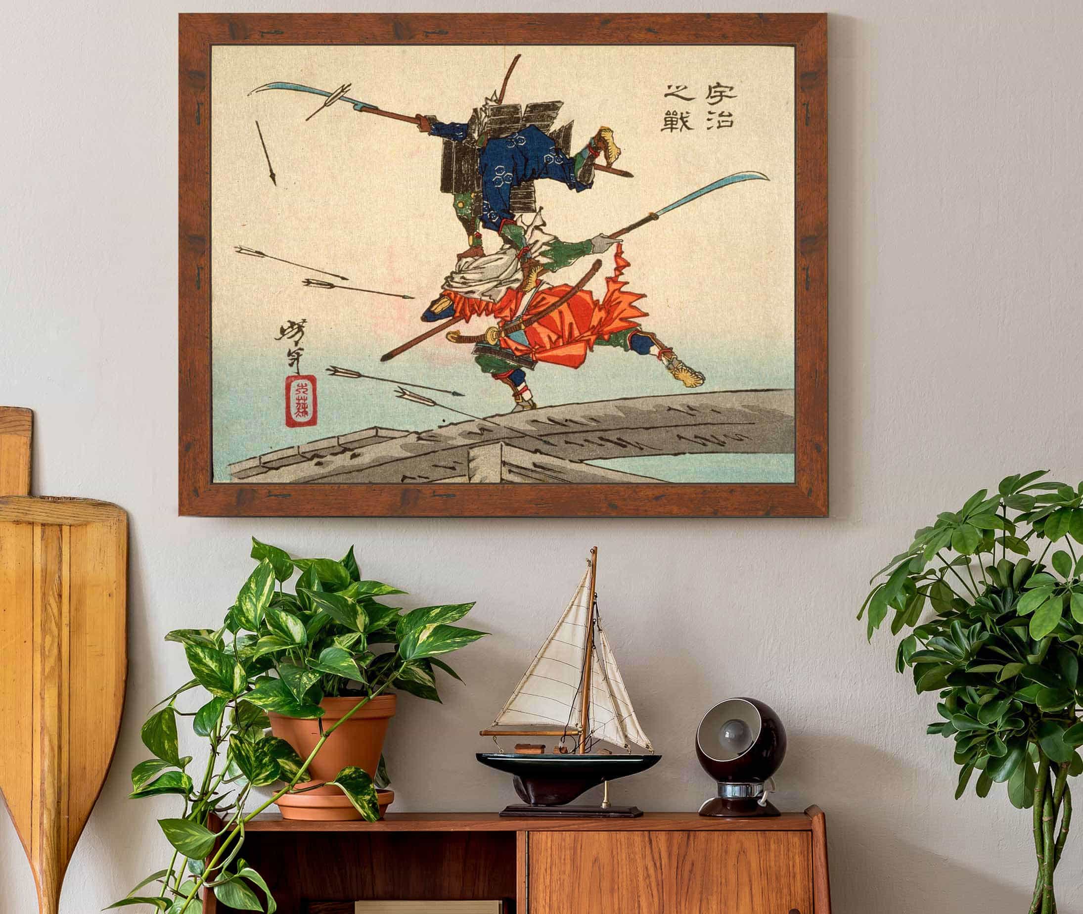 The Battle At Uji Bridge by Tsukioka Yoshitoshi - Image 3
