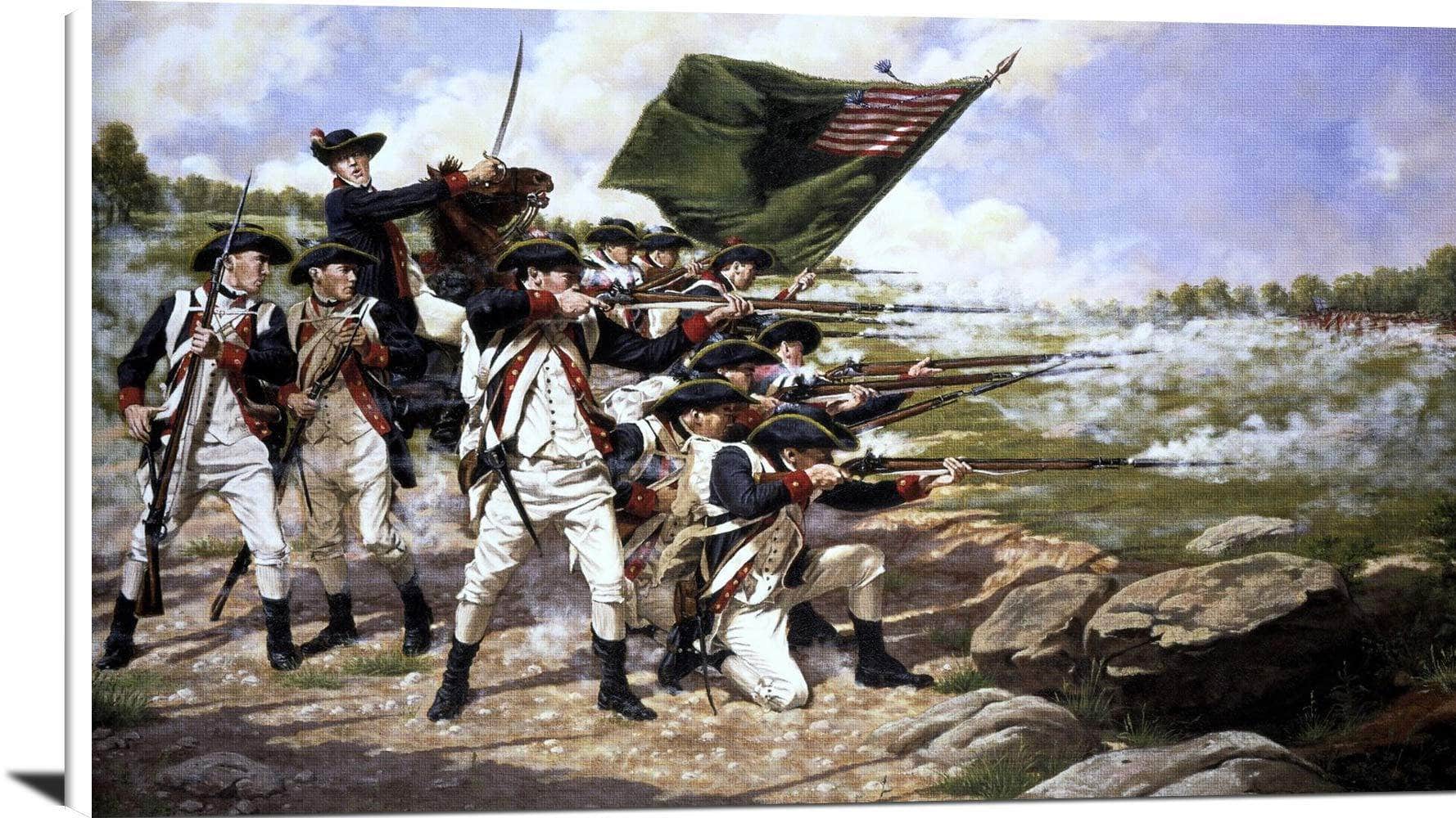 The Battle Of Long Island Painting Domenick D'andrea Canvas Art