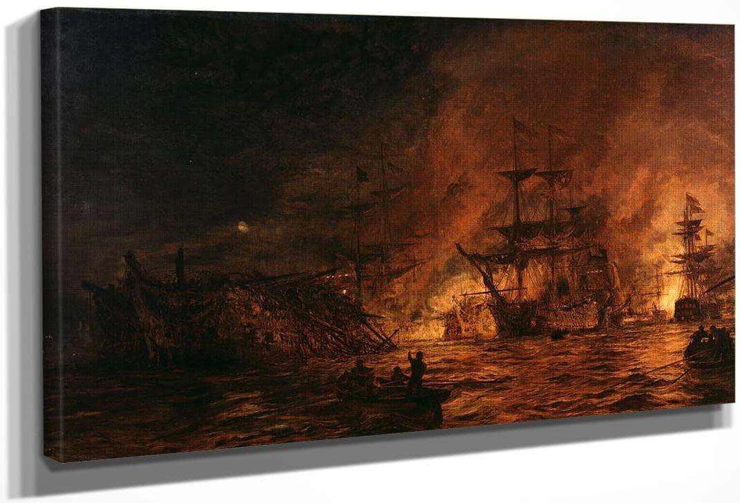 The Battle Of The Nile By William Lionel Wyllie