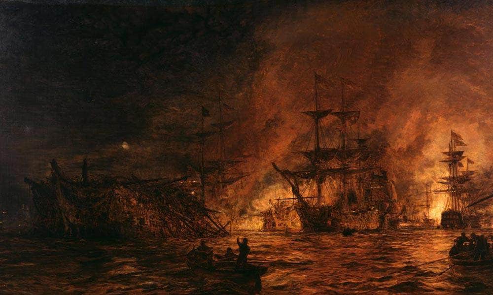The Battle Of The Nile By William Lionel Wyllie - Image 7