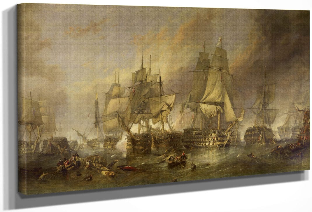 The Battle Of Trafalgar By William Clarkson Stanfield