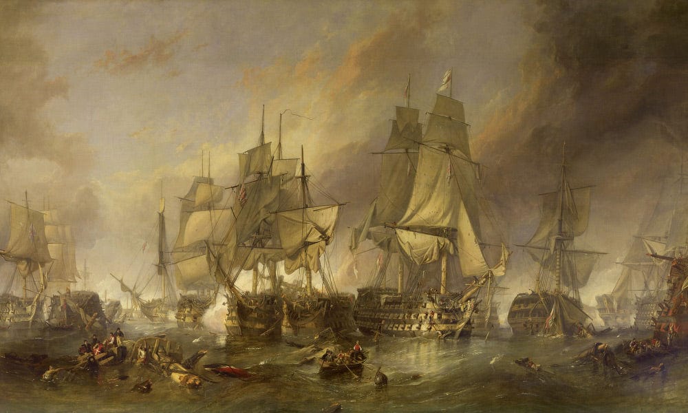 The Battle Of Trafalgar By William Clarkson Stanfield - Image 7