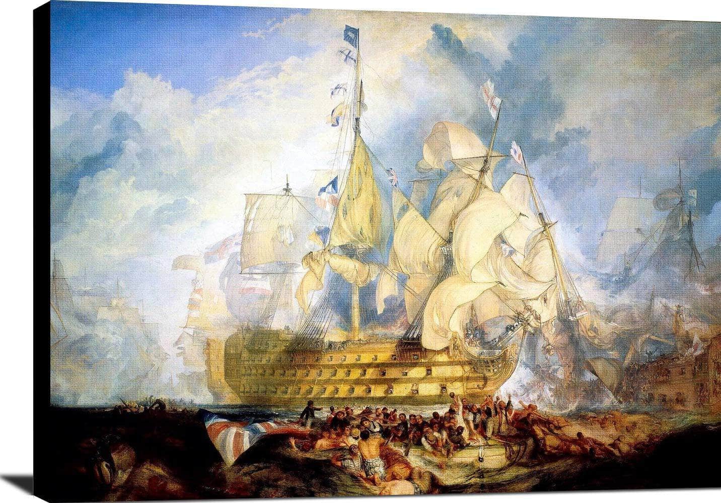 The Battle Of Trafalgar Painting As Depicted Joseph Turner Canvas Art - Image 2