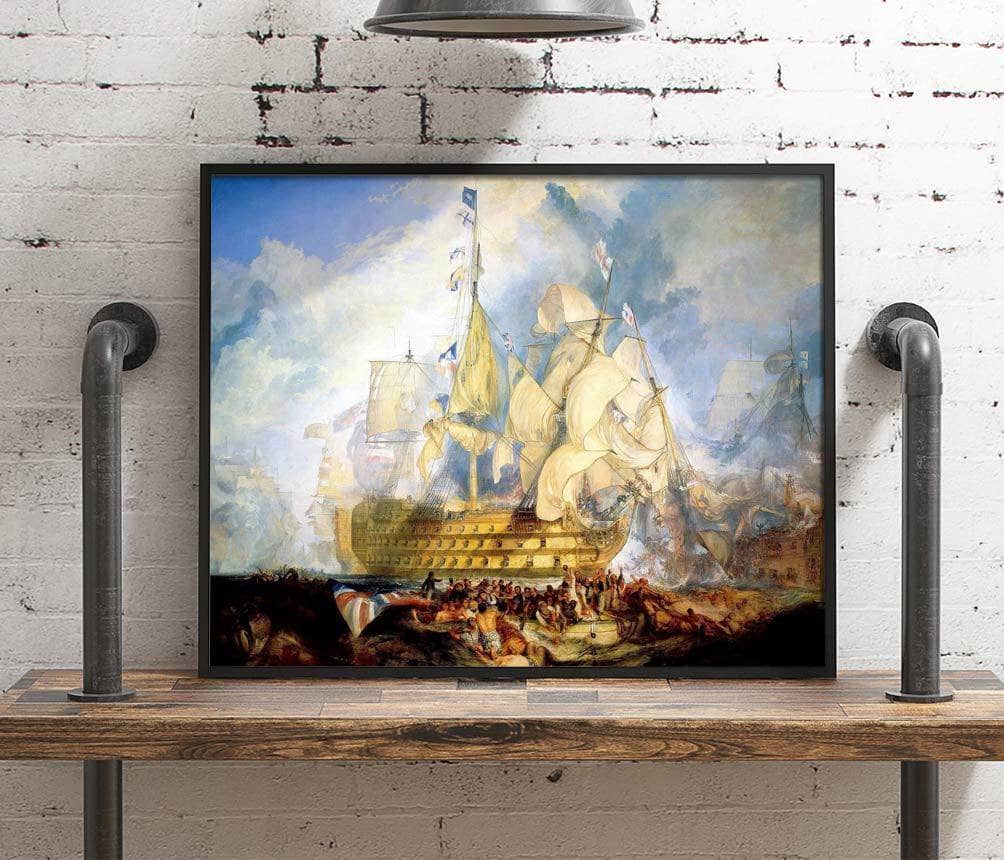 The Battle Of Trafalgar Painting As Depicted Joseph Turner Canvas Art - Image 4