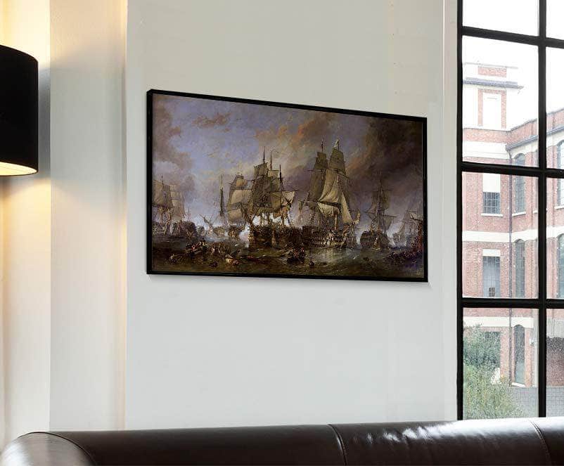 The Battle Of Trafalgar Painting William Clarkson Stanfield Canvas Art - Image 4