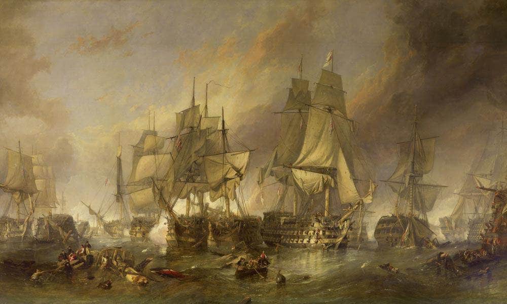 The Battle Of Trafalgar By William Clarkson Stanfield - Image 7