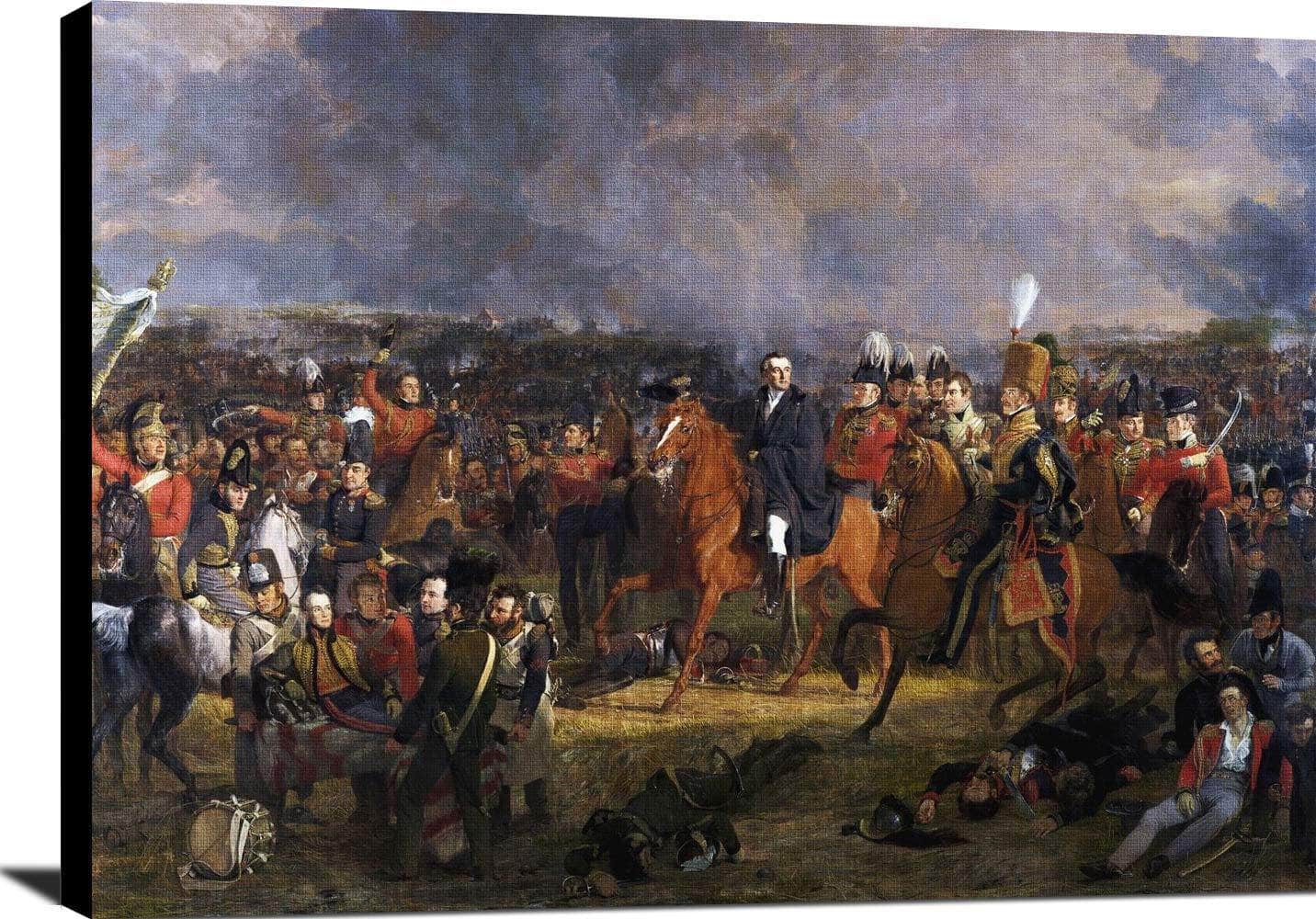 The Battle Of Waterloo Painting Jan Willem Pieneman Canvas Art - Image 2