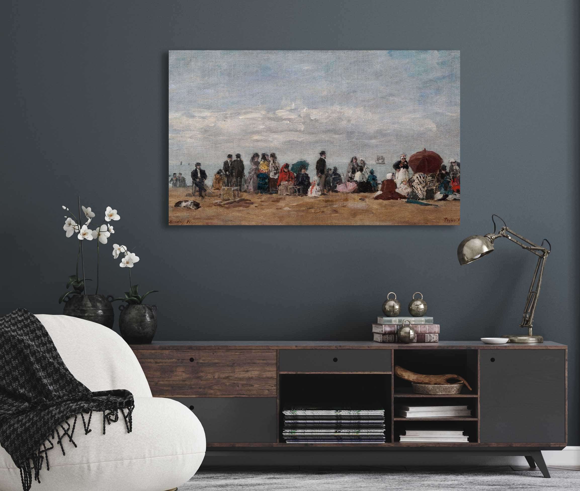 The Beach At Trouville by Eugene Boudin - Image 5