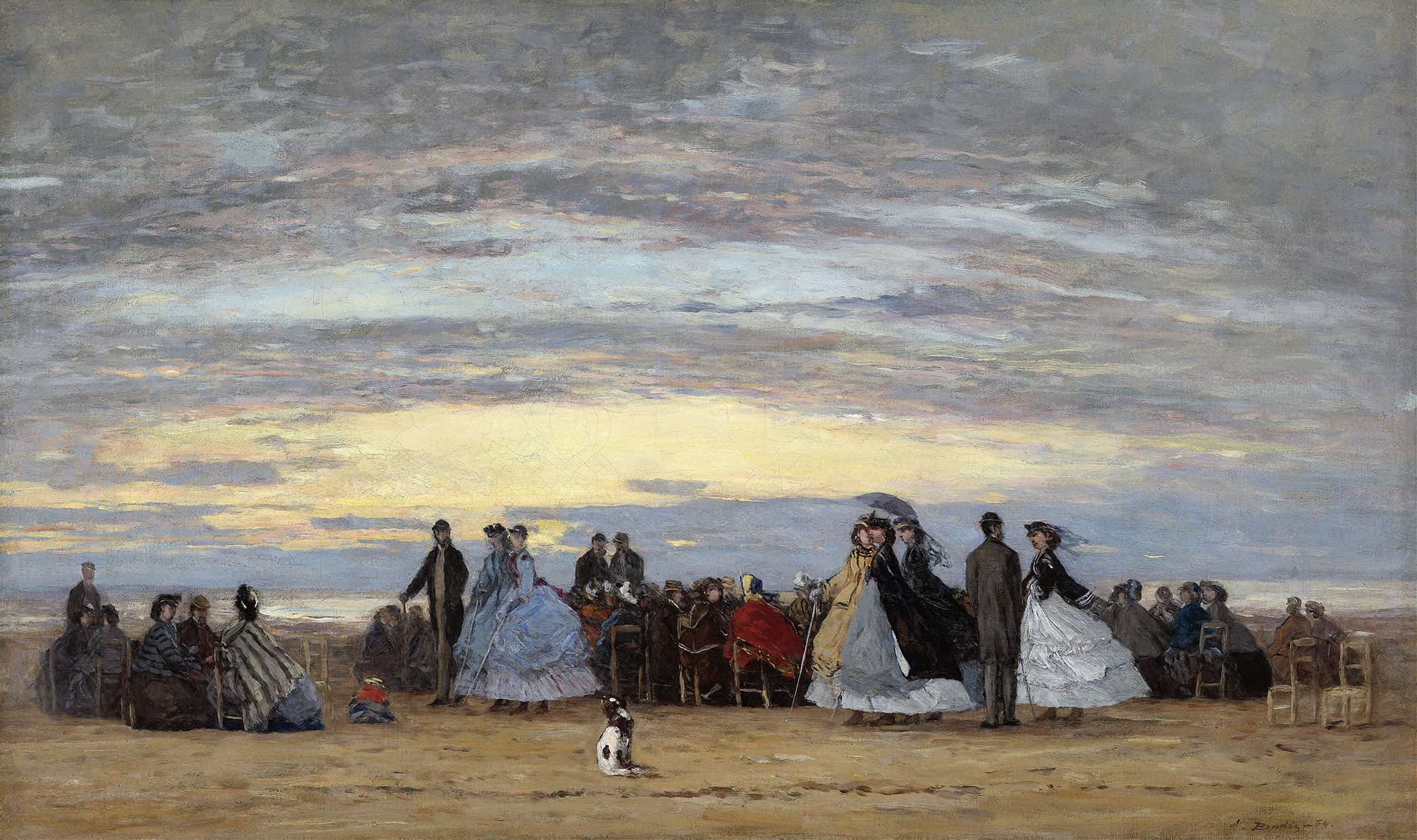 The Beach At Villerville by Eugene Boudin - Image 2