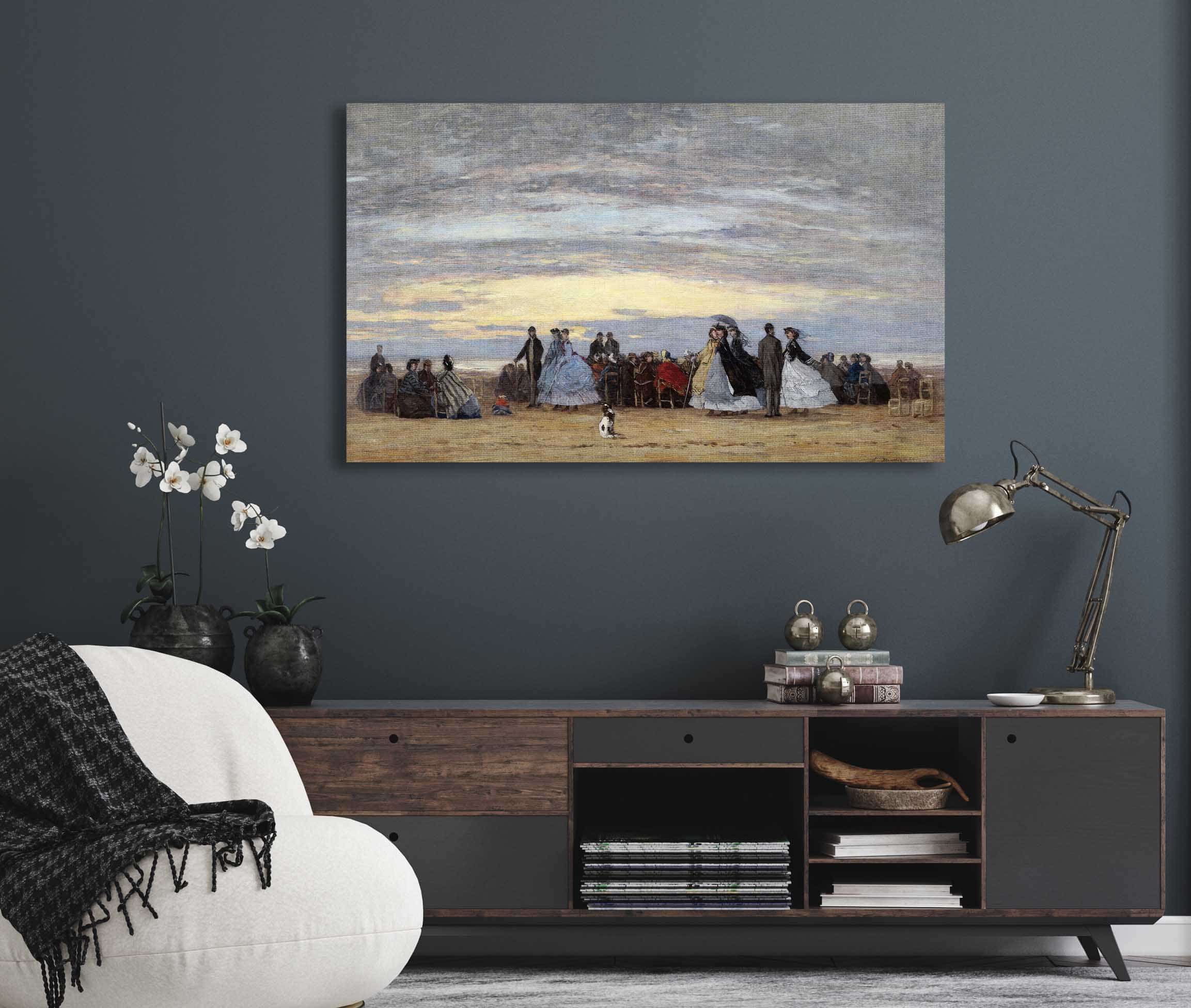 The Beach At Villerville by Eugene Boudin - Image 5