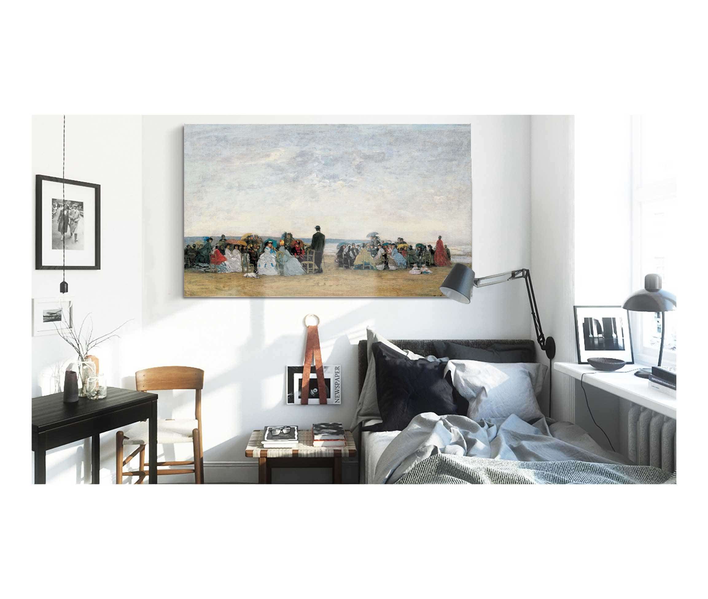 The Beach Near Trouville by Eugene Boudin - Image 3