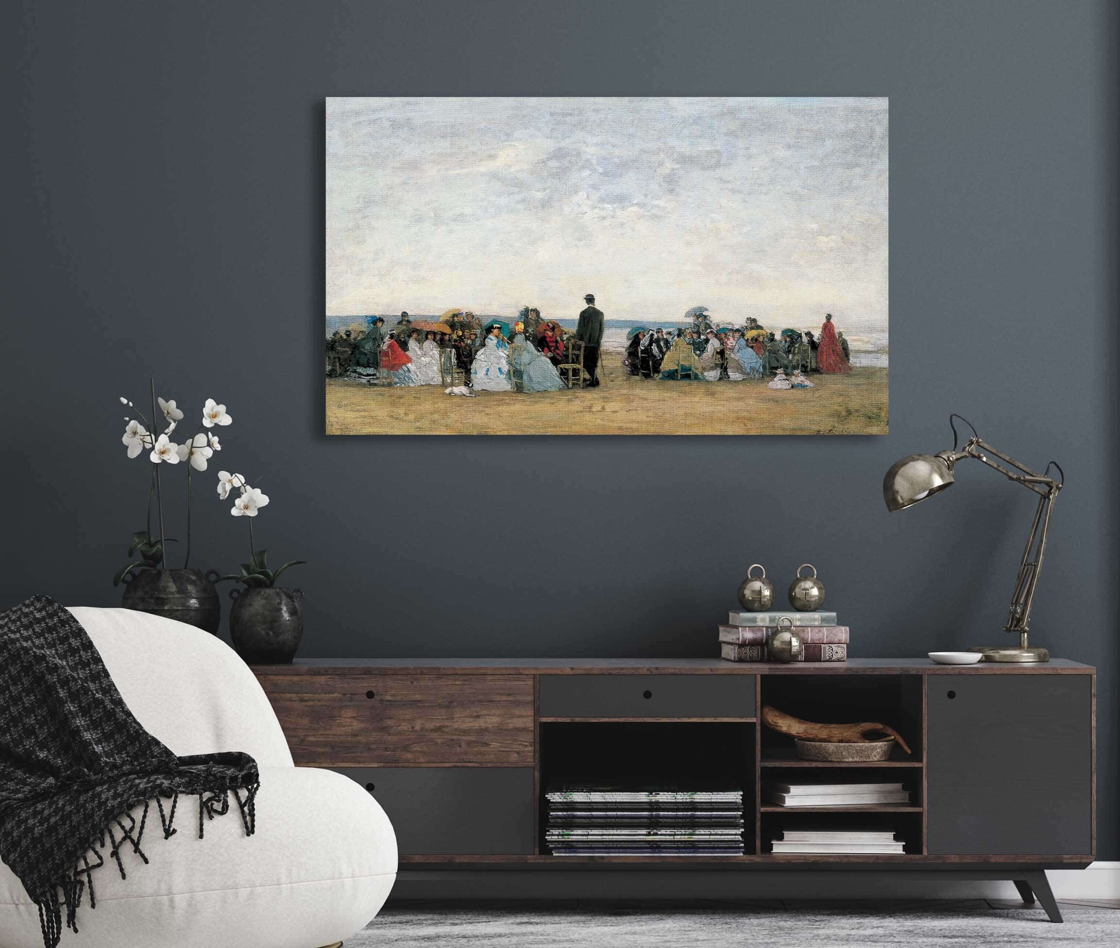 The Beach Near Trouville by Eugene Boudin - Image 5