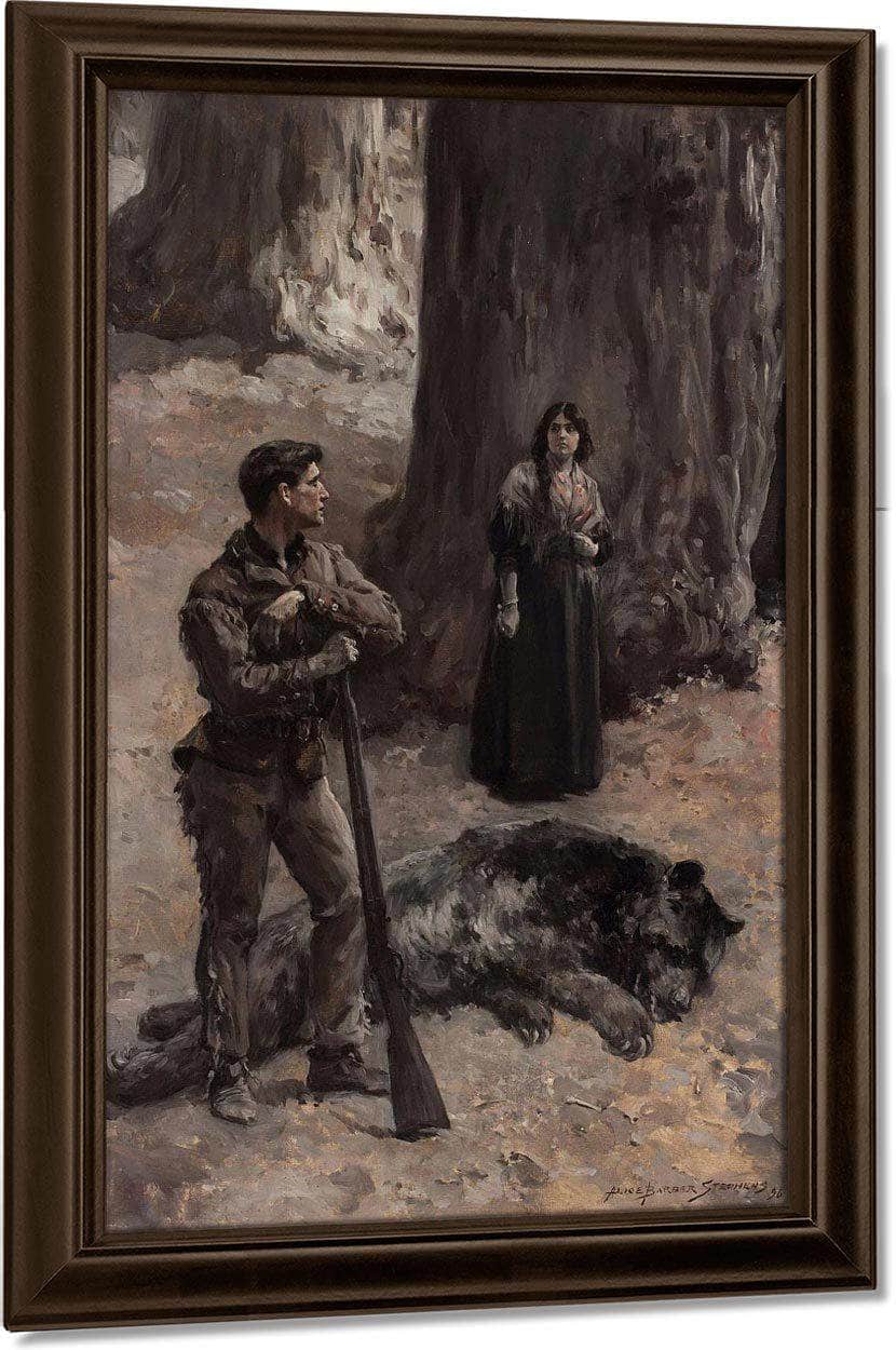 The Bear Hunter 1896 By Alice Barber Stephens - Image 5