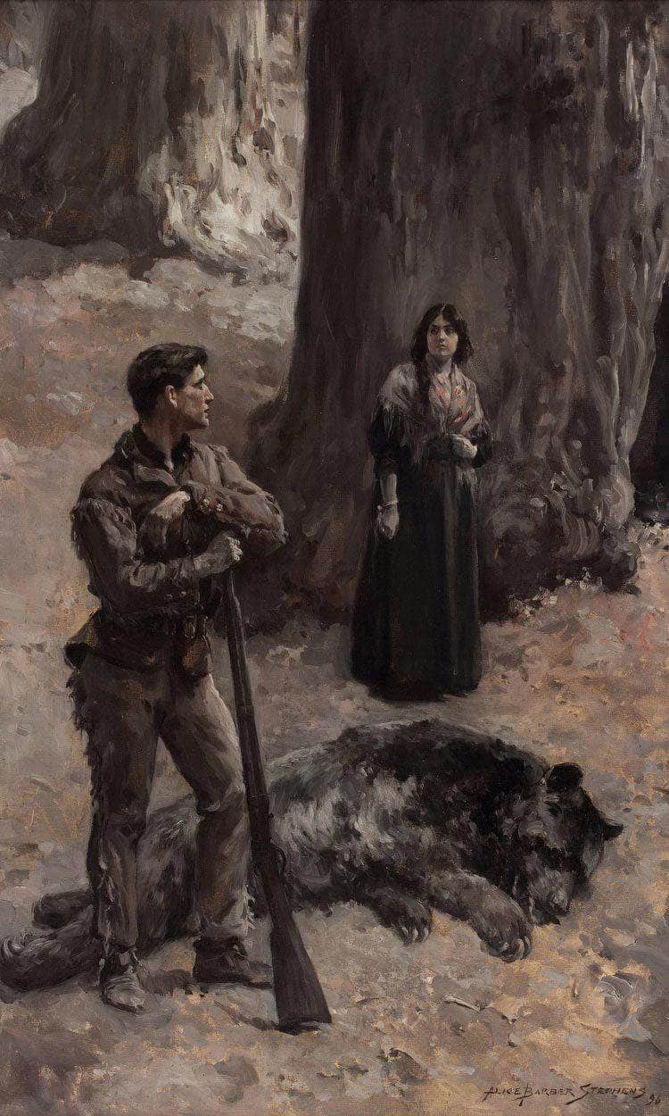 The Bear Hunter 1896 By Alice Barber Stephens - Image 6