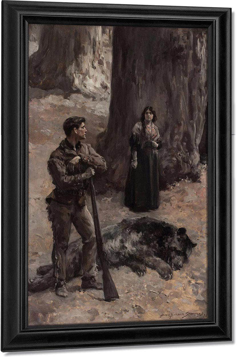 The Bear Hunter 1896 By Alice Barber Stephens - Image 7