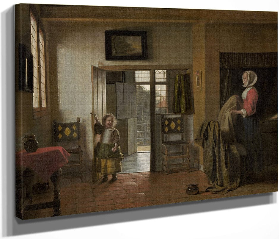 The Bedroom By Pieter De Hooch