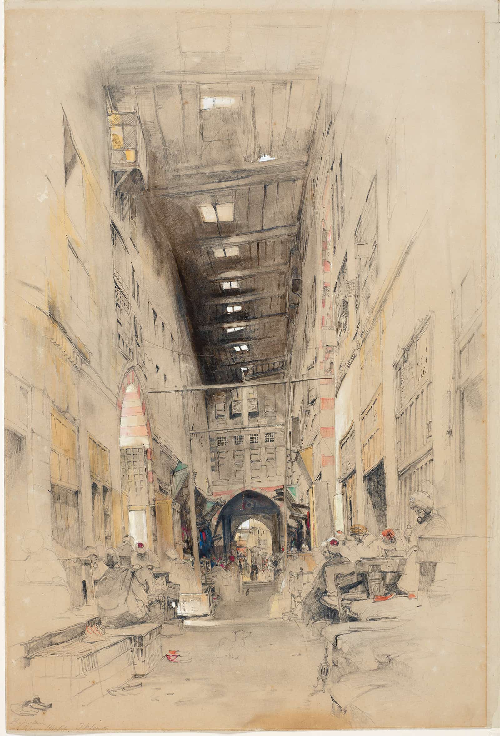 The Bezestein Bazaar El Khan Khalil Cairo by John Frederick Lewis - Image 2