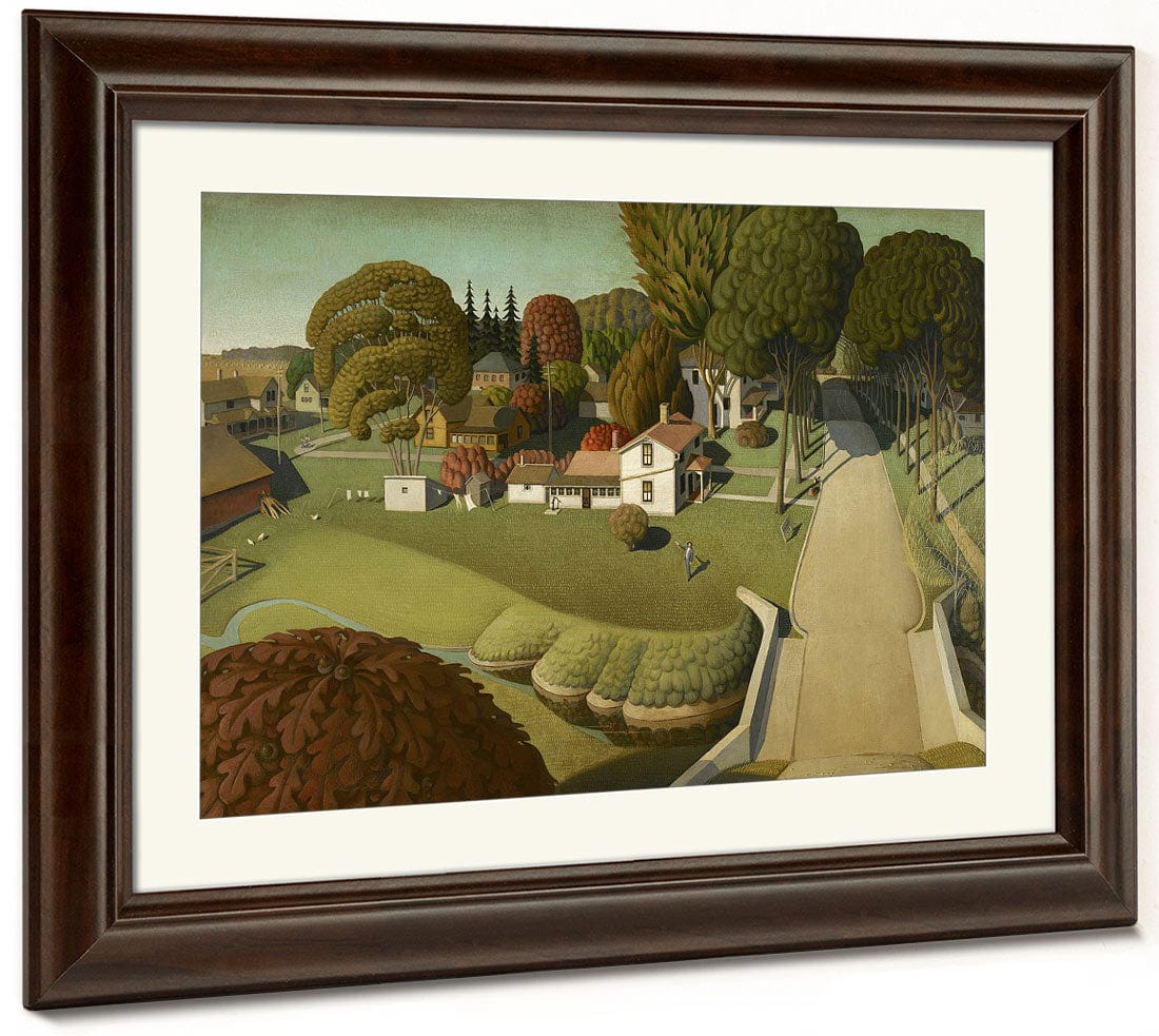 The Birthplace Of Herbert Hoover, West Branch, Iowa By Grant Wood - Image 3