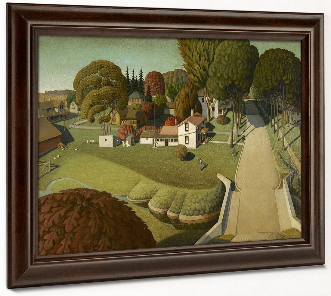 The Birthplace Of Herbert Hoover, West Branch, Iowa By Grant Wood - Image 4