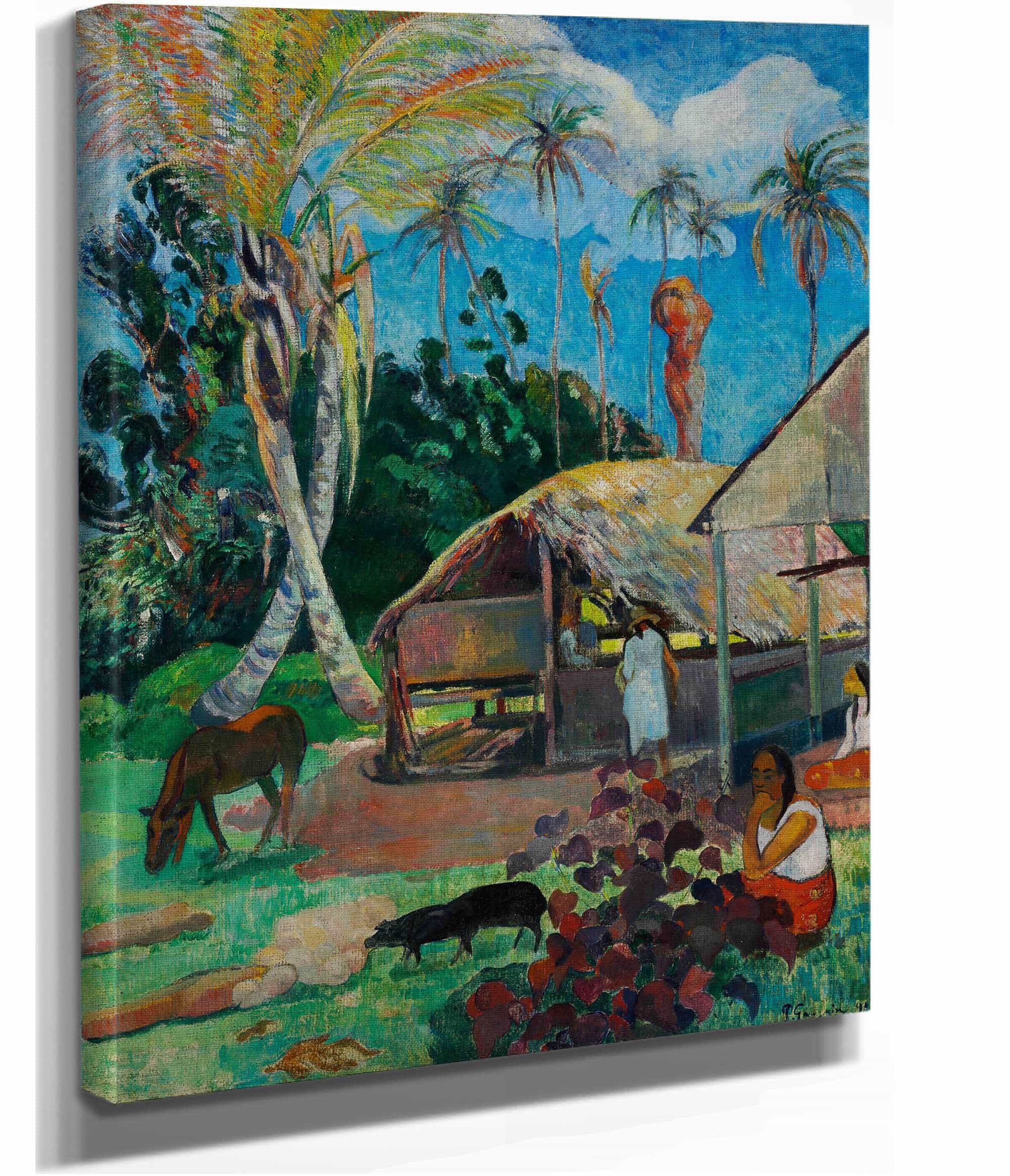 The Black Pigs by Paul Gauguin - Image 2