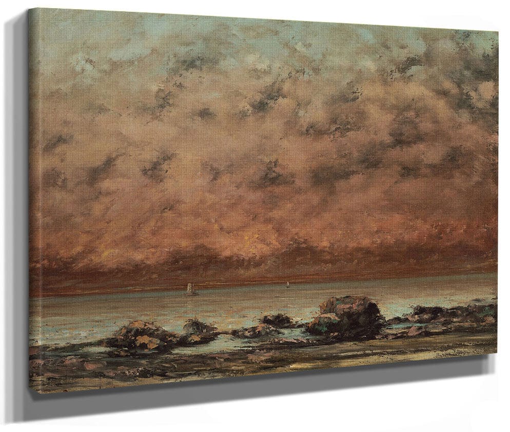 The Black Rocks At Trouville By Jean Desire Gustave Courbet